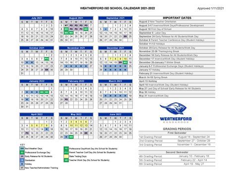 Waxahachie ISD Calendar