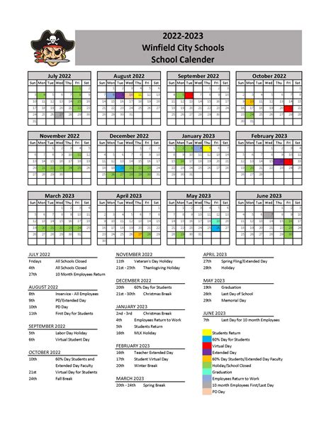 WCS District Calendar Image 1