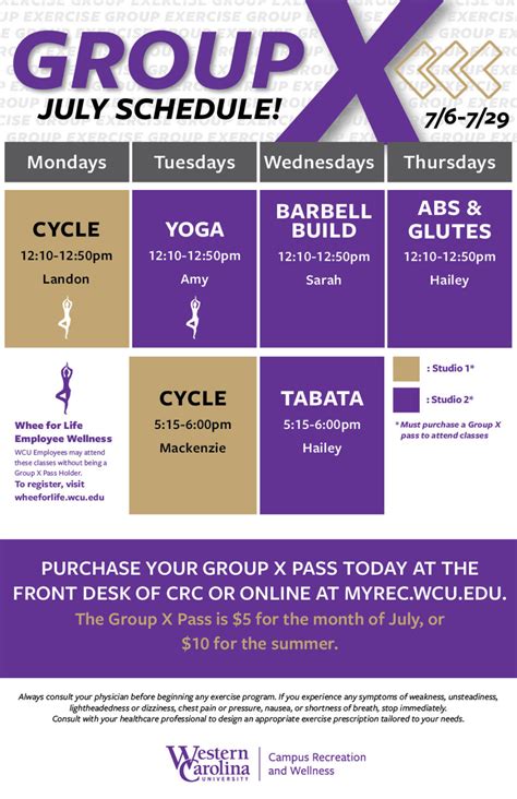 WCU Calendar Features