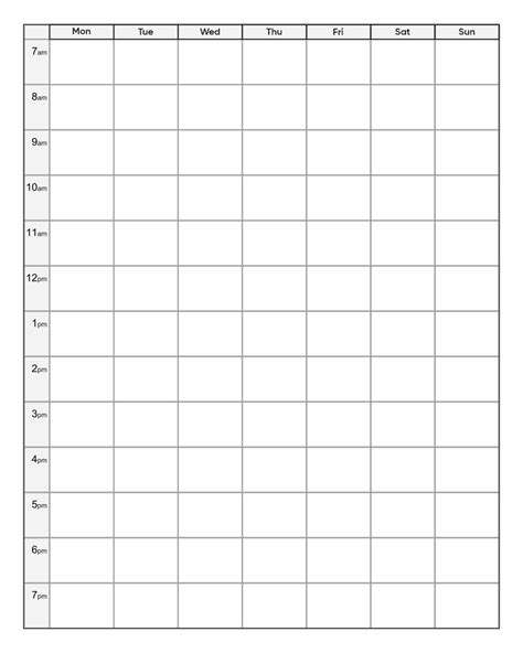 Weekly Calendar Printable Tools