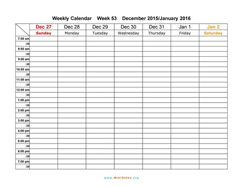 Weekly Calendar Tips