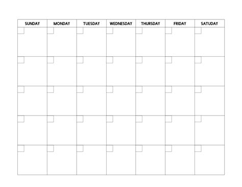 Weekly Printable Calendar Template Layout