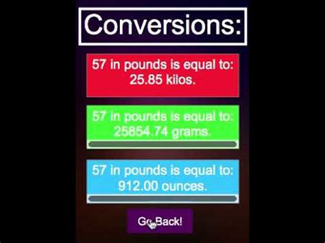 Weight conversion apps