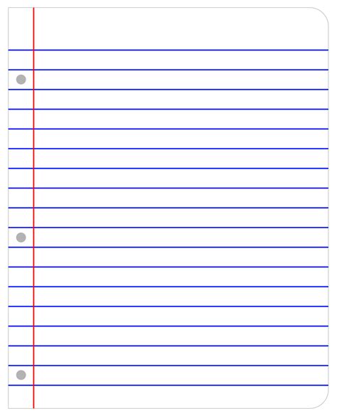 Wide-ruled printable lined paper