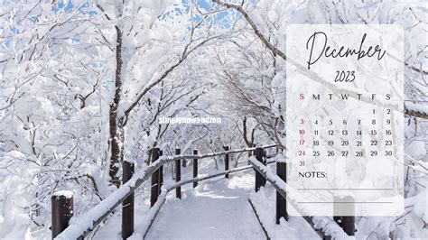 Winter calendar organization