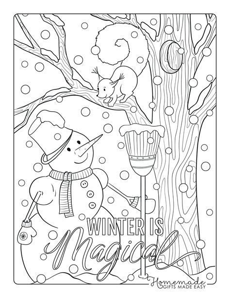 Winter Coloring Page Ideas