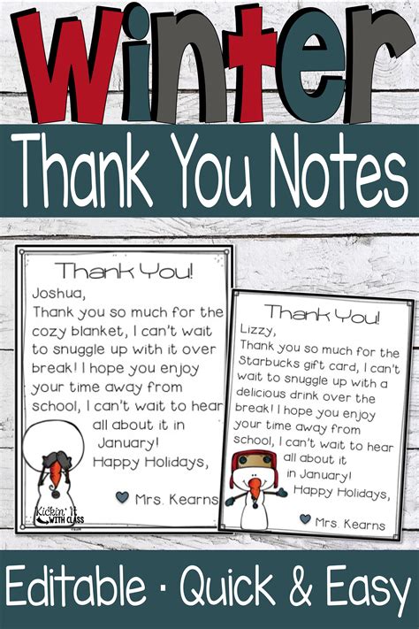 Winter Thank You Note Ideas Inspiration