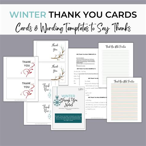 Winter Thank You Notes