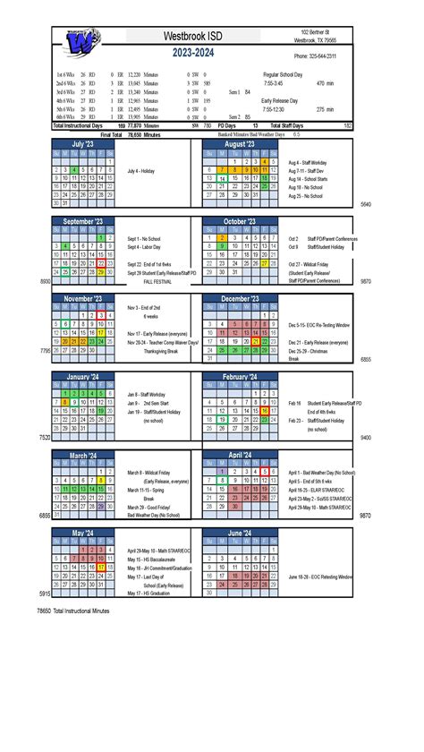 Wisd School Calendar Image 3