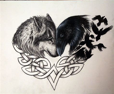 Meaning of Wolf Raven Tattoo