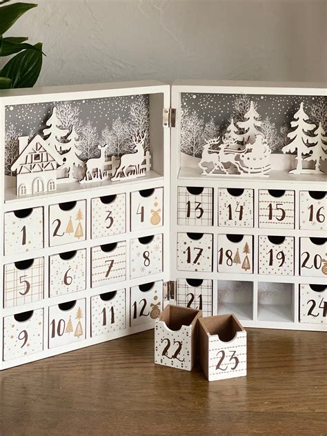 Wooden Advent Calendar for Kids and Adults