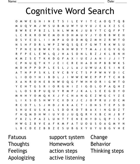 Word find puzzles for cognitive health