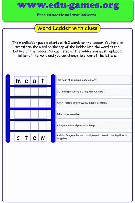 Description of Word Ladder Puzzles