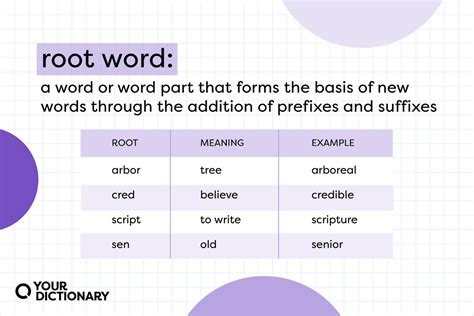 Word Roots Examples