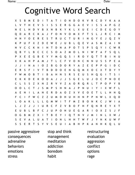 Word search cognitive