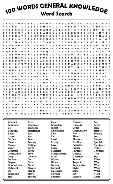 Word Search Pdf Printable Example 10