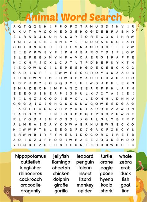 Word search printables for entertainment