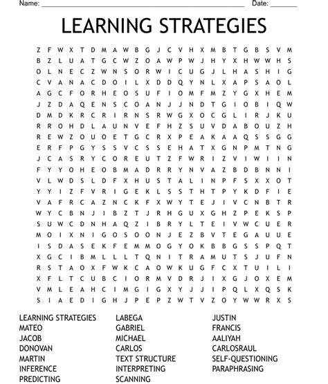 Description of Word Search Strategies