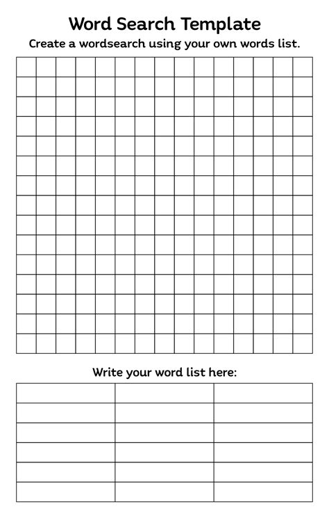 Word Search Pdf Printable Example 3