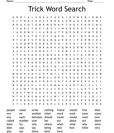 Word Search Tricks