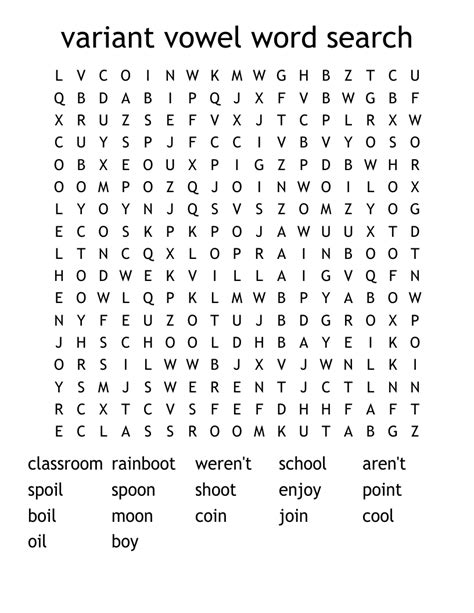 Word search variants