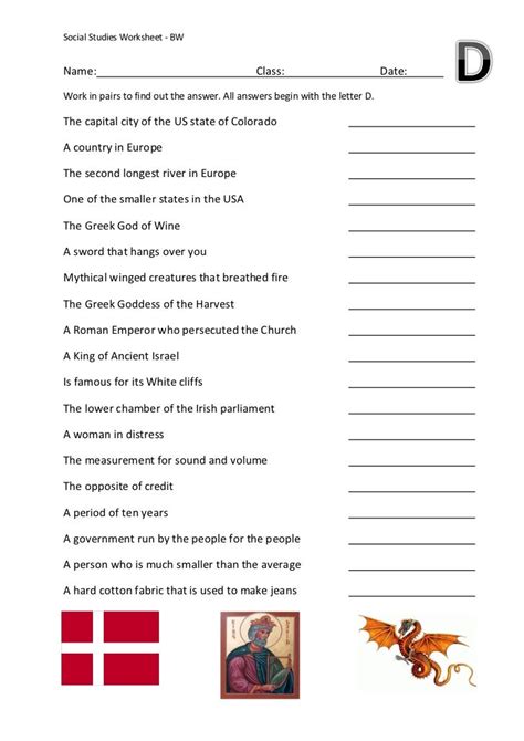 Worksheets for social studies education