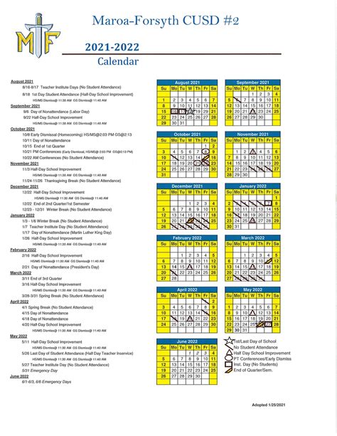 Ws/Fc Schools Calendar