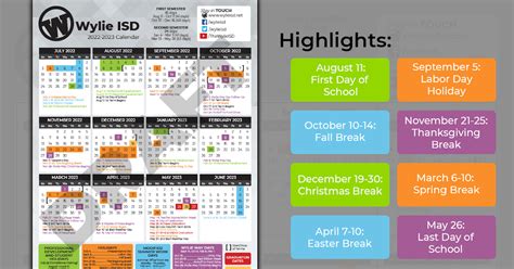 Wylie ISD Calendar Communication