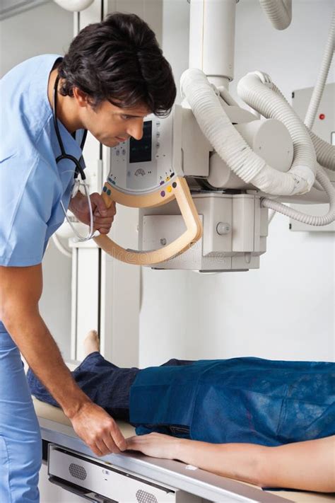 X-ray technician providing patient care