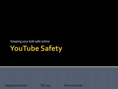 YouTube Safety Tips