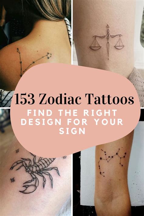 Zodiac or astrology tattoo design